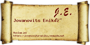 Jovanovits Enikő névjegykártya